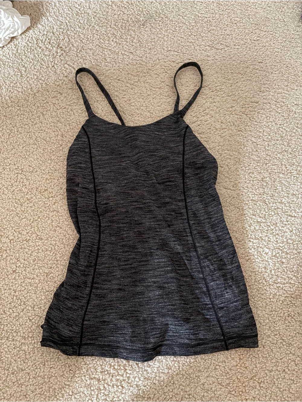 lululemon athletica Black Heather Strappy Performance Camisole